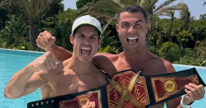 Edu Aguirre celebra con Cristiano Ronaldo su victoria en La Velada del Año VI: “¡Lo hicimos!”