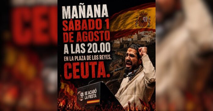 Alvise Pérez llama a la movilización en Ceuta con la agrupación «Se Acabó La Fiesta»