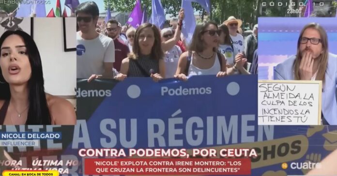 Nicole Delgado responde a Pablo Fernández en directo por la Ley Trans: “No permito que piense por mí”