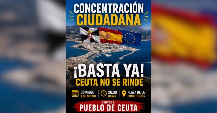 Ceuta convoca una concentración ciudadana este domingo en la Plaza de la Constitución tras la crisis vivida en la ciudad