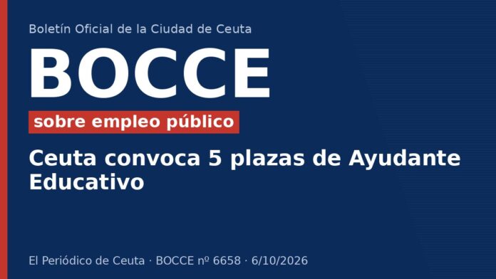 Ceuta convoca 5 plazas de Ayudante Educativo