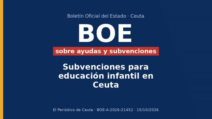 Subvenciones para educación infantil en Ceuta