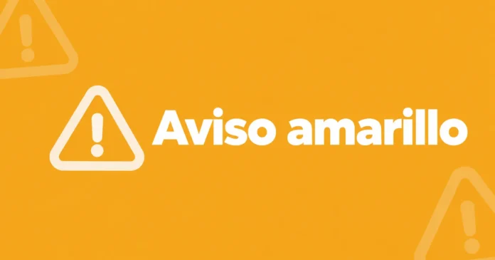 Aviso amarillo en Ceuta por lluvias y tormentas este domingo