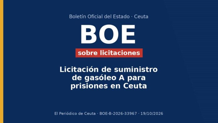 Licitación de suministro de gasóleo A para prisiones en Ceuta