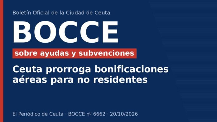 Ceuta prorroga bonificaciones aéreas para no residentes