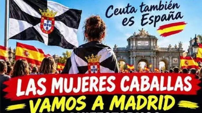 Mujeres Caballas se manifiestan en Madrid por la crisis migratoria en Ceuta
